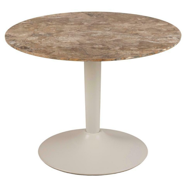 Stolik kawowy Malta okrągły 60 cm beżowy ceramiczny nowoczesny ( Rozmiar: uniwersalny )