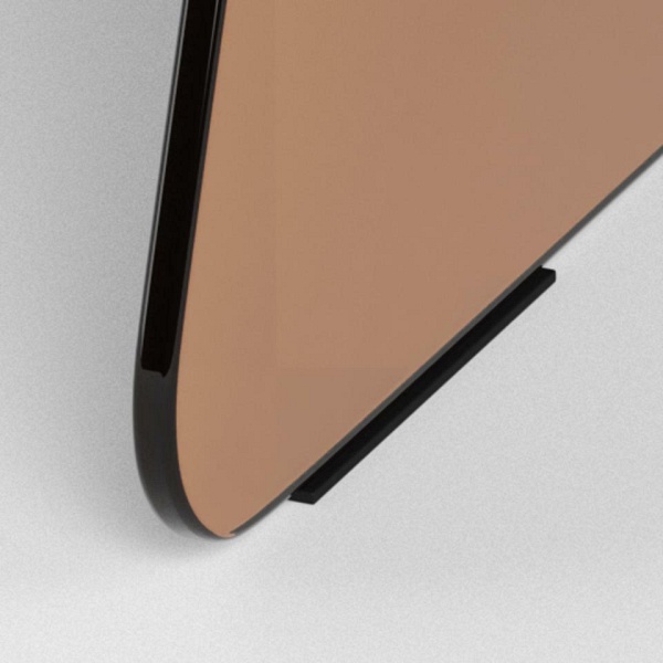 Stolik kawowy Samos okrągły szklany brązowy 80 cm do salonu ( Rozmiar: uniwersalny )