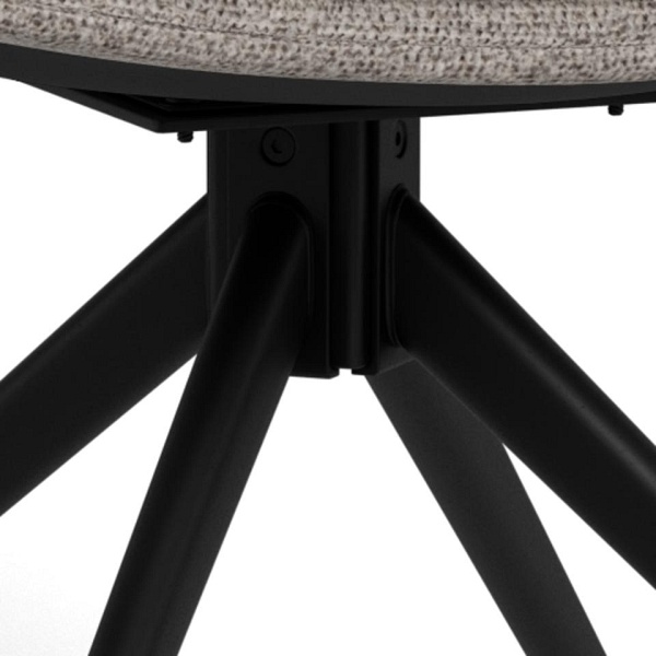 Actona Grafton krzesło tapicerowane obrotowe szare do jadalni ( Rozmiar: uniwersalny )