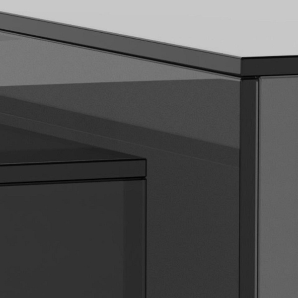 Actona Dice zestaw 2 stolików kawowych szklanych loft czarny 50x50 ( Rozmiar: uniwersalny )