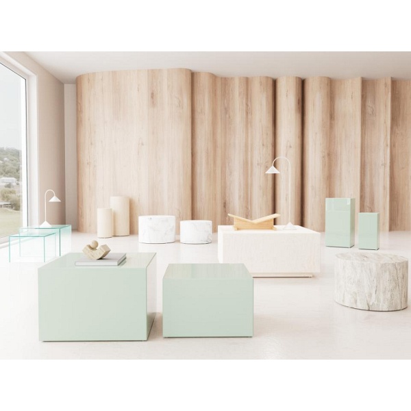 Actona Dice zestaw 2 stolików kawowych szklanych kwadratowych nowoczesny ( Rozmiar: uniwersalny )