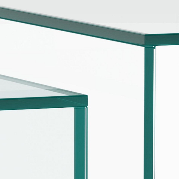 Actona Dice zestaw 2 stolików kawowych szklanych kwadratowych nowoczesny ( Rozmiar: uniwersalny )