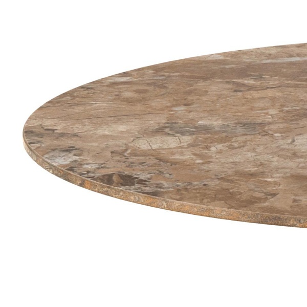 Stół okrągły Malta Actona 90 cm do jadalni ceramika brąz beż nowoczesny ( Rozmiar: uniwersalny )