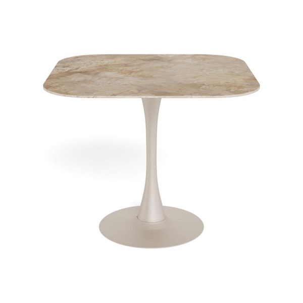 Stół Malta Actona kwadratowy do jadalni nowoczesny ceramika brązowa 90x90 ( Rozmiar: uniwersalny )