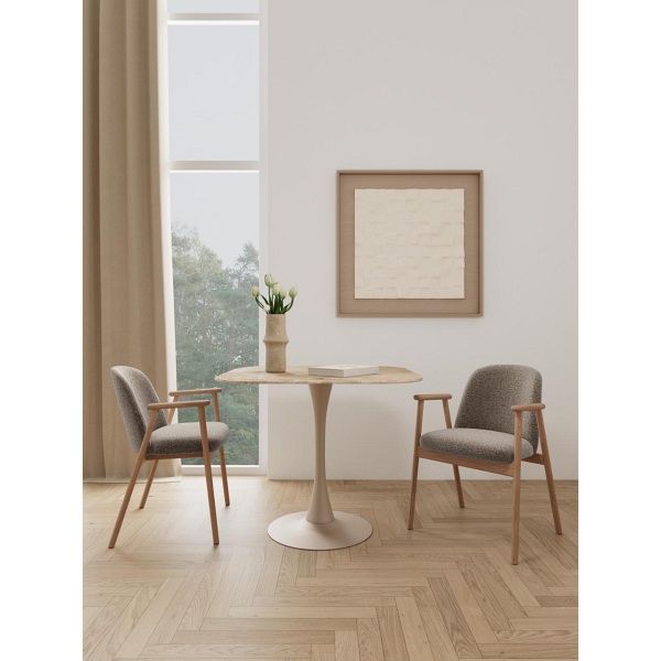 Stół Malta Actona kwadratowy do jadalni nowoczesny ceramika brązowa 90x90 ( Rozmiar: uniwersalny )