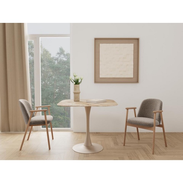 Stół Malta Actona kwadratowy do jadalni nowoczesny ceramika brązowa 90x90 ( Rozmiar: uniwersalny )