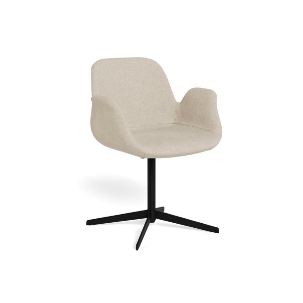 Krzesło Beth obrotowe do jadalni beżowe tapicerowane loft Actona ( Rozmiar: uniwersalny )