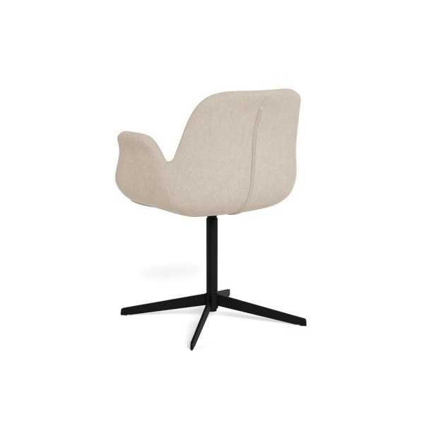 Krzesło Beth obrotowe do jadalni beżowe tapicerowane loft Actona ( Rozmiar: uniwersalny )