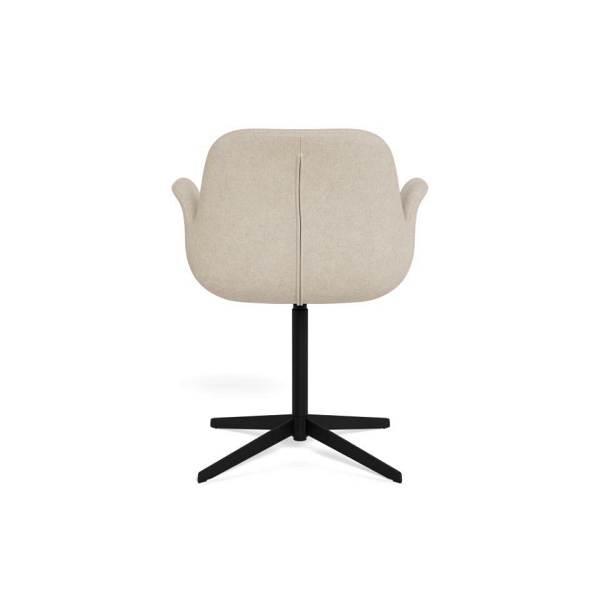 Krzesło Beth obrotowe do jadalni beżowe tapicerowane loft Actona ( Rozmiar: uniwersalny )