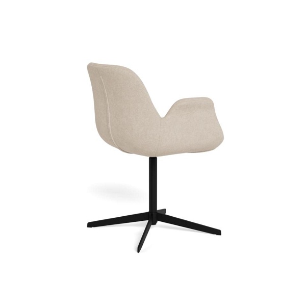 Krzesło Beth obrotowe do jadalni beżowe tapicerowane loft Actona ( Rozmiar: uniwersalny )