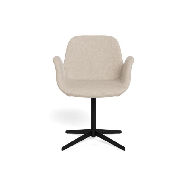Krzesło Beth obrotowe do jadalni beżowe tapicerowane loft Actona ( Rozmiar: uniwersalny )