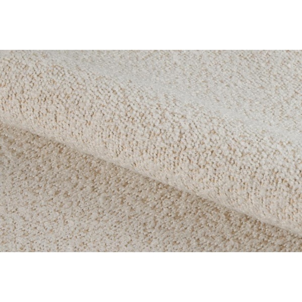 Fotel kubełkowy Claremore bouclé beżowy obrotowy nowoczesny do salonu ( Rozmiar: uniwersalny )