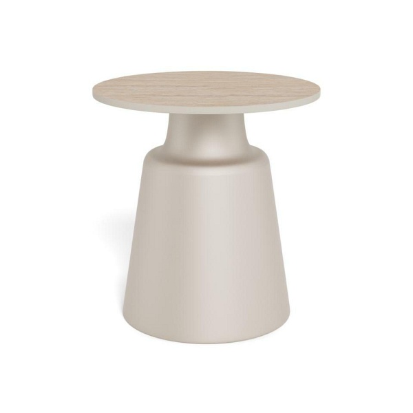 Stolik kawowy Santorini 45cm beżowy ceramiczny ( Rozmiar: uniwersalny )