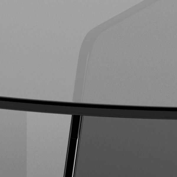 Stolik kawowy Samos 80 cm okrągły szklany dymiony czarny nowoczesny ( Rozmiar: uniwersalny )