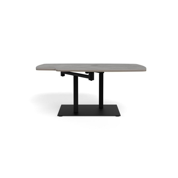 Stolik kawowy Carballo szary prostokątny loftowy z siedziskiem ( Rozmiar: uniwersalny )