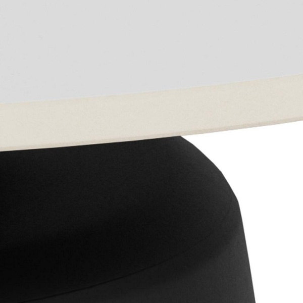 Stolik kawowy Santorini 70 cm okrągły biały ceramiczny do salonu ( Rozmiar: uniwersalny )