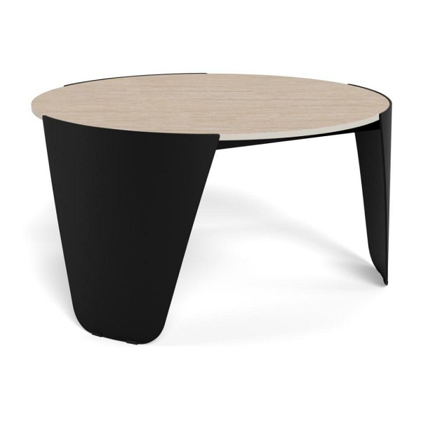 Stolik kawowy Altea okrągły trawertyn 80 cm nowoczesny do salonu ( Rozmiar: uniwersalny )