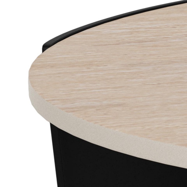 Stolik kawowy Altea okrągły trawertyn 80 cm nowoczesny do salonu ( Rozmiar: uniwersalny )