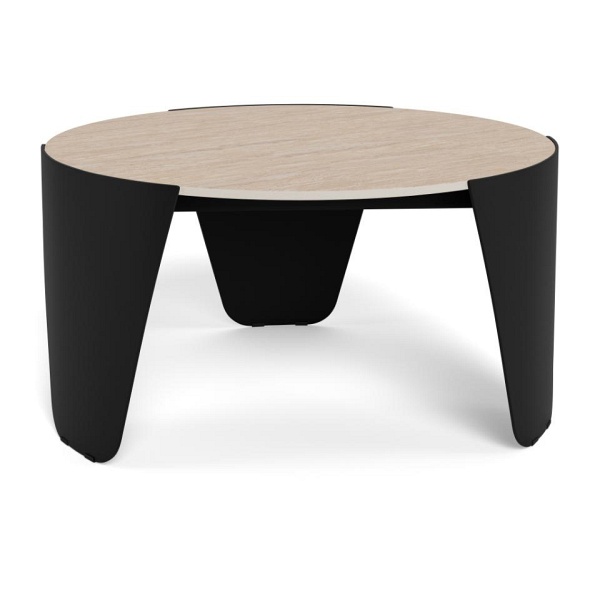 Stolik kawowy Altea okrągły trawertyn 80 cm nowoczesny do salonu ( Rozmiar: uniwersalny )