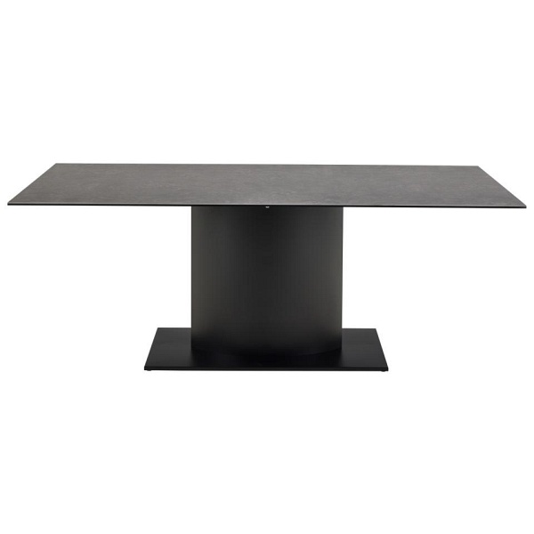 Stół do jadalni Marbella 200x100 czarny nowoczesny na jednej nodze ( Rozmiar: uniwersalny )