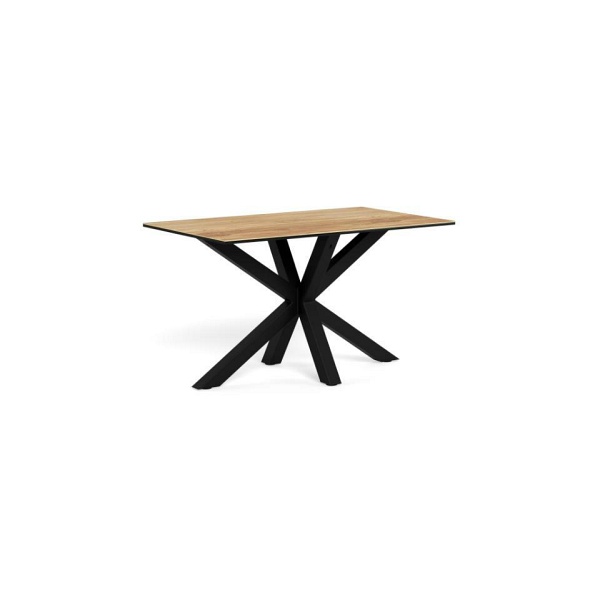 Stół Heaven 135x80 nowoczesny do jadalni ceramika dąb na czarnych nogach ( Rozmiar: uniwersalny )