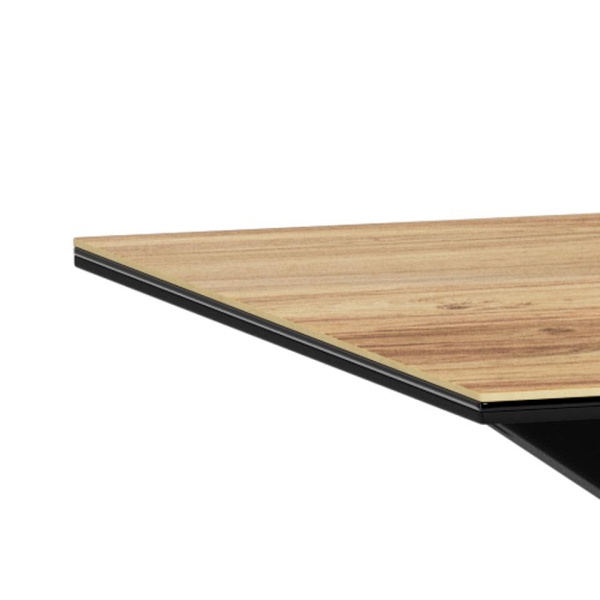 Stół Heaven 135x80 nowoczesny do jadalni ceramika dąb na czarnych nogach ( Rozmiar: uniwersalny )