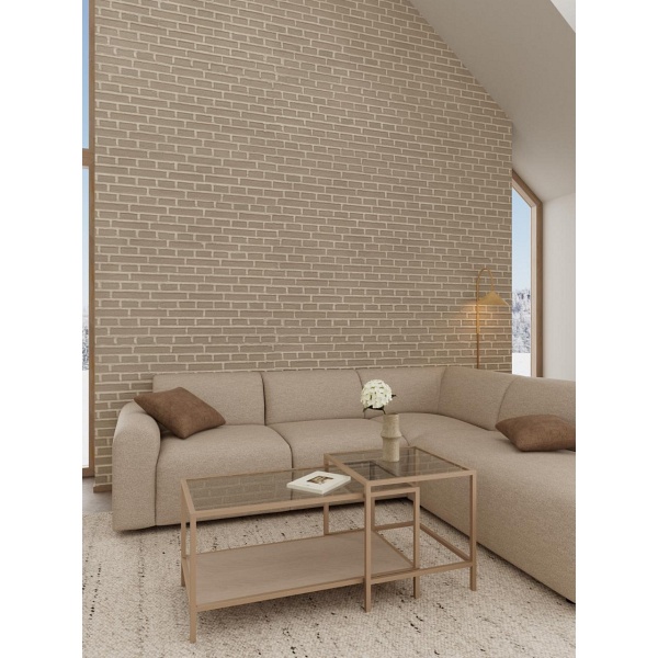 Seaford zestaw 2 stolików kawowych kwadratowych loft beżowy do salonu ( Rozmiar: uniwersalny )