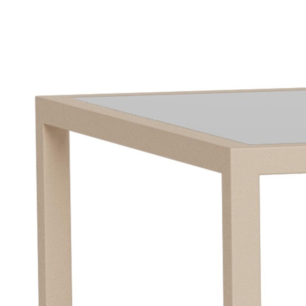 Seaford zestaw 2 stolików kawowych kwadratowych loft beżowy do salonu ( Rozmiar: uniwersalny )