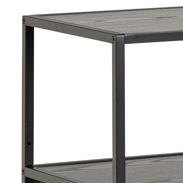 Regał metalowy loftowy Seaford V Actona na książki 114 cm czarny ( Rozmiar: uniwersalny )