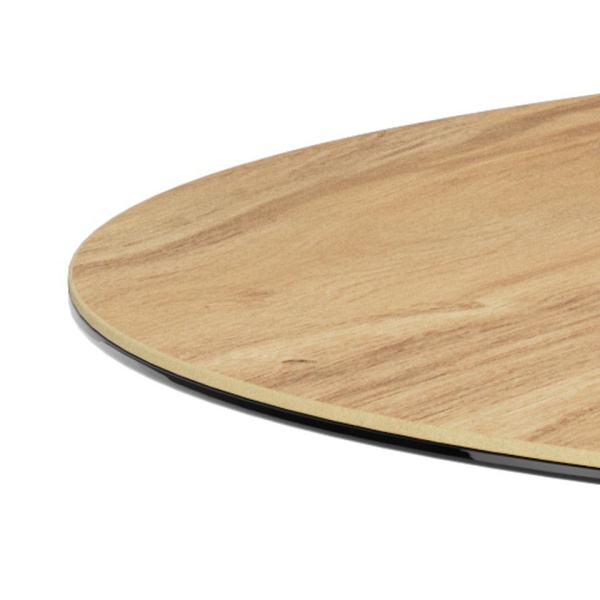 Stół okrągły Heaven 119 cm do jadalni nowoczesny dąb dziki/czarny ( Rozmiar: uniwersalny )