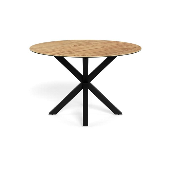 Stół okrągły Heaven 119 cm do jadalni nowoczesny dąb dziki/czarny ( Rozmiar: uniwersalny )