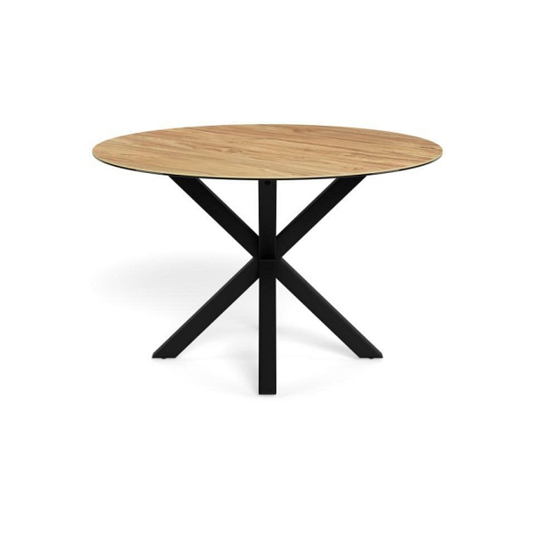 Stół okrągły Heaven 119 cm do jadalni nowoczesny dąb dziki/czarny ( Rozmiar: uniwersalny )