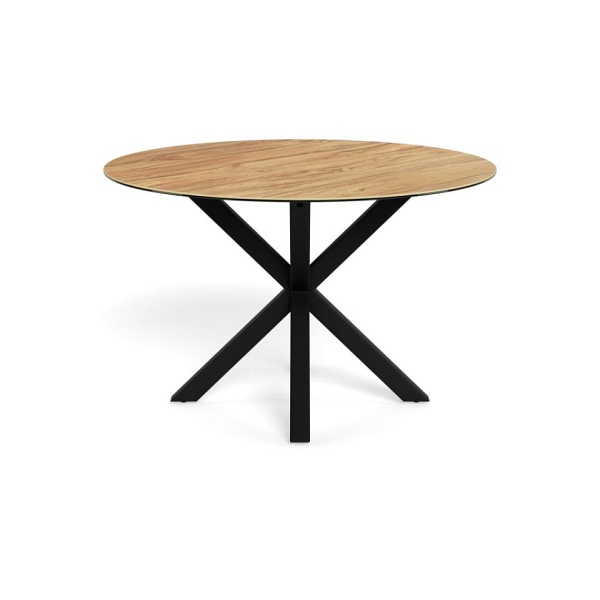 Stół okrągły Heaven 119 cm do jadalni nowoczesny dąb dziki/czarny ( Rozmiar: uniwersalny )