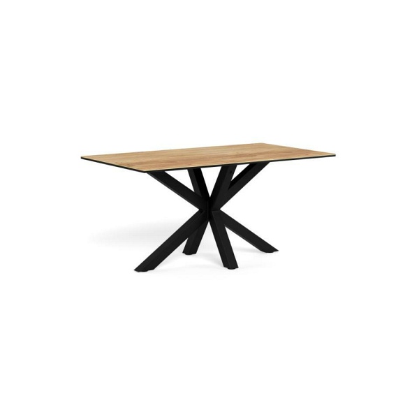 Stół Heaven 160x90 nowoczesny do jadalni ceramika dąb na czarnych nogach ( Rozmiar: uniwersalny )