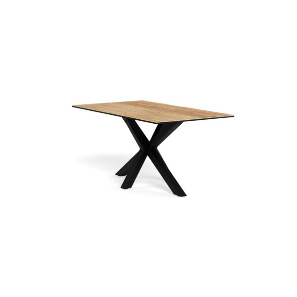 Stół Heaven 160x90 nowoczesny do jadalni ceramika dąb na czarnych nogach ( Rozmiar: uniwersalny )