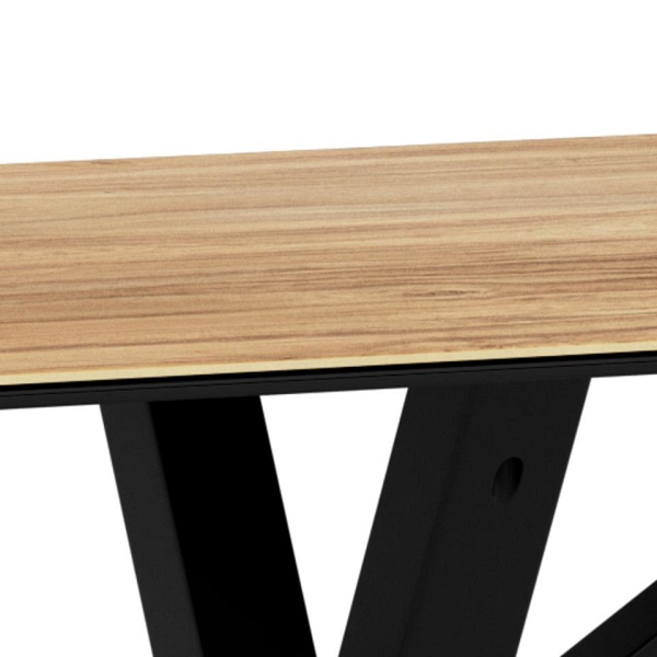 Stół Heaven 160x90 nowoczesny do jadalni ceramika dąb na czarnych nogach ( Rozmiar: uniwersalny )