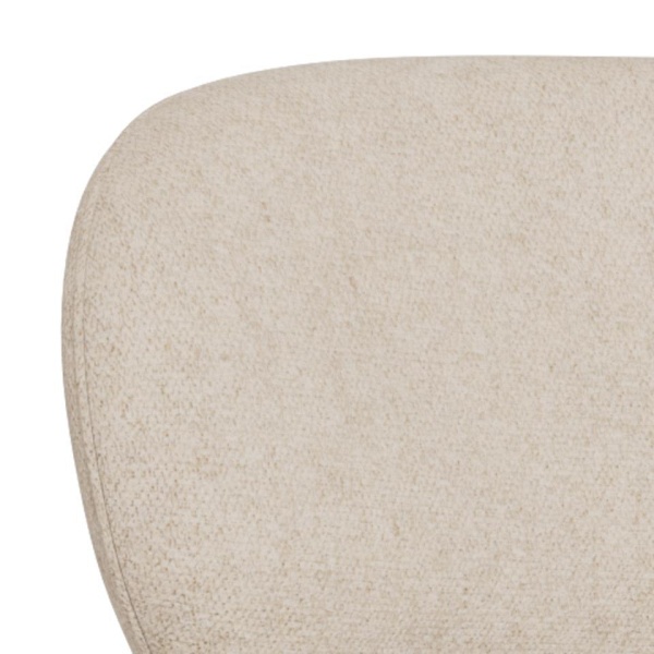 Krzesło Lyric beżowe tapicerowane do jadalni na chromowanych nogach ( Rozmiar: uniwersalny )