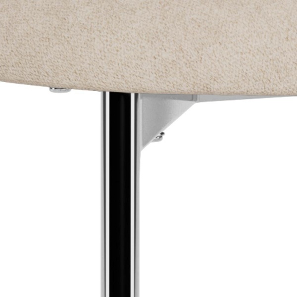 Krzesło Lyric beżowe tapicerowane do jadalni na chromowanych nogach ( Rozmiar: uniwersalny )