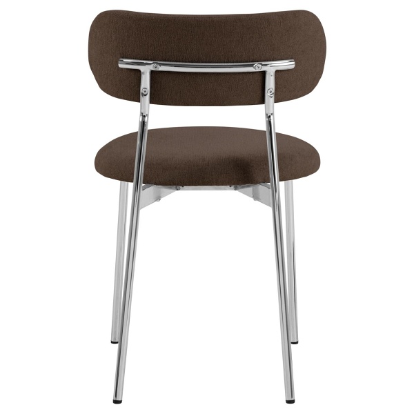 Krzesło Lyric Actona brązowe chromowane tapicerowane do jadalni ( Rozmiar: uniwersalny )