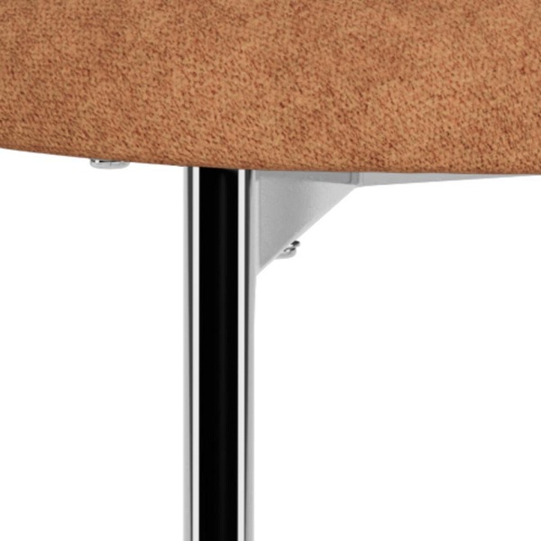 Krzesło Lyric Actona tapicerowane terakota chrom nowoczesne do jadalni ( Rozmiar: uniwersalny )