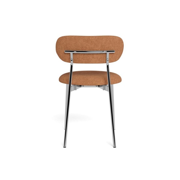 Krzesło Lyric Actona tapicerowane terakota chrom nowoczesne do jadalni ( Rozmiar: uniwersalny )