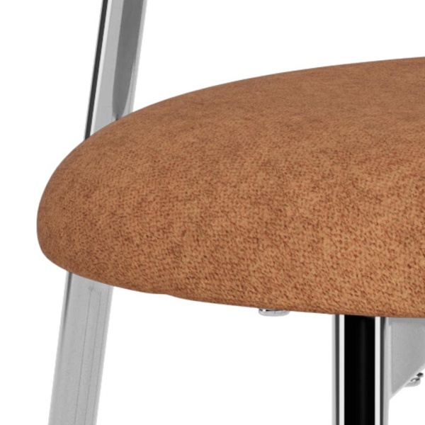 Krzesło Lyric Actona tapicerowane terakota chrom nowoczesne do jadalni ( Rozmiar: uniwersalny )