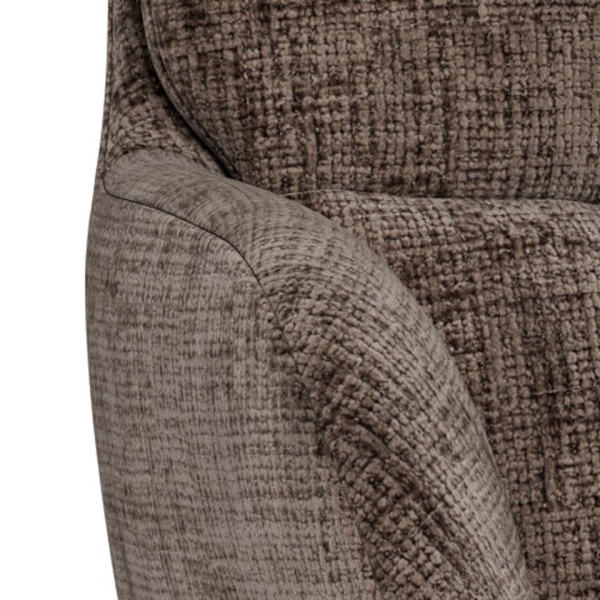 Actona Edgar krzesło obrotowe do jadalni tapicerowane brązowe loft ( Rozmiar: uniwersalny )