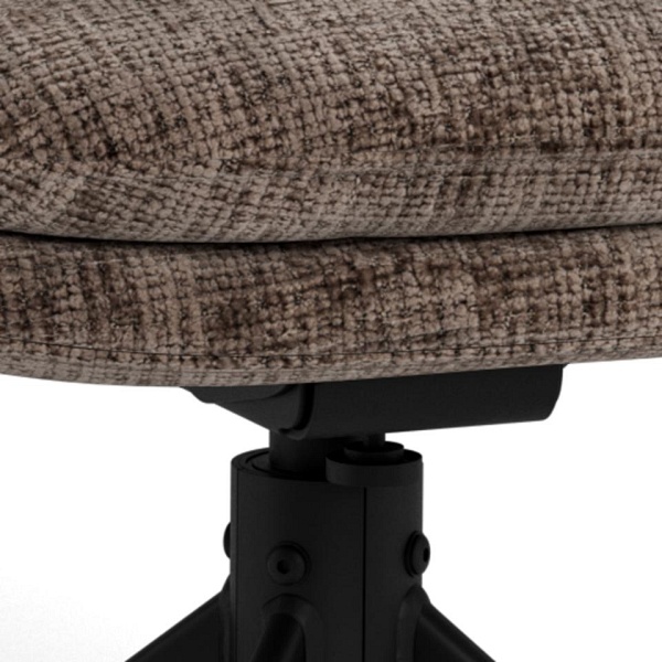 Actona Edgar krzesło obrotowe do jadalni tapicerowane brązowe loft ( Rozmiar: uniwersalny )