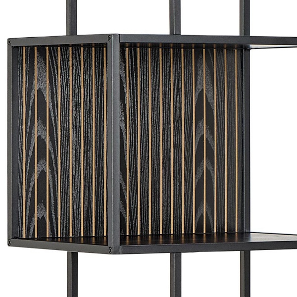 Regał na książki Seaford II loftowy z 2 szufladami czarny jesion ( Rozmiar: uniwersalny )