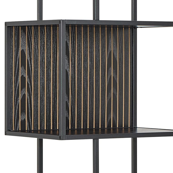 Regał metalowy Seaford II loftowy czarny na książki 77 cm Actona ( Rozmiar: uniwersalny )