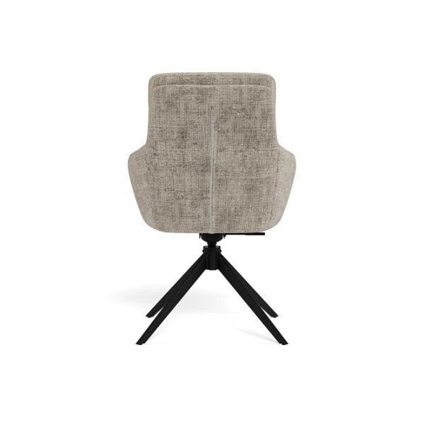 Actona Roger szare krzesło obrotowe tapicerowane do jadalni z podłokietnikami ( Rozmiar: uniwersalny )