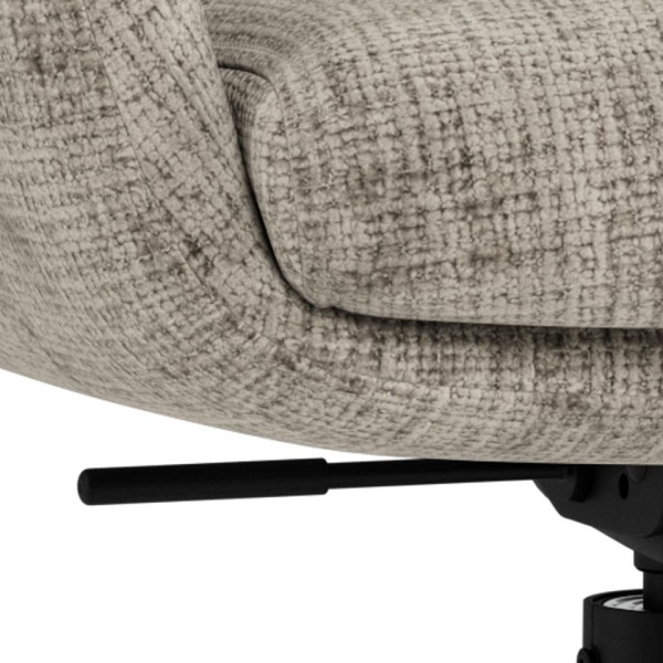 Actona Roger szare krzesło obrotowe tapicerowane do jadalni z podłokietnikami ( Rozmiar: uniwersalny )