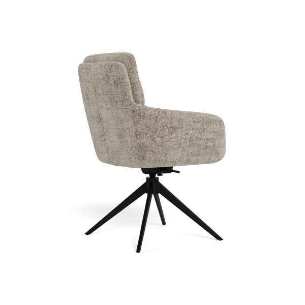 Actona Roger szare krzesło obrotowe tapicerowane do jadalni z podłokietnikami ( Rozmiar: uniwersalny )