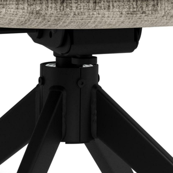 Actona Roger szare krzesło obrotowe tapicerowane do jadalni z podłokietnikami ( Rozmiar: uniwersalny )